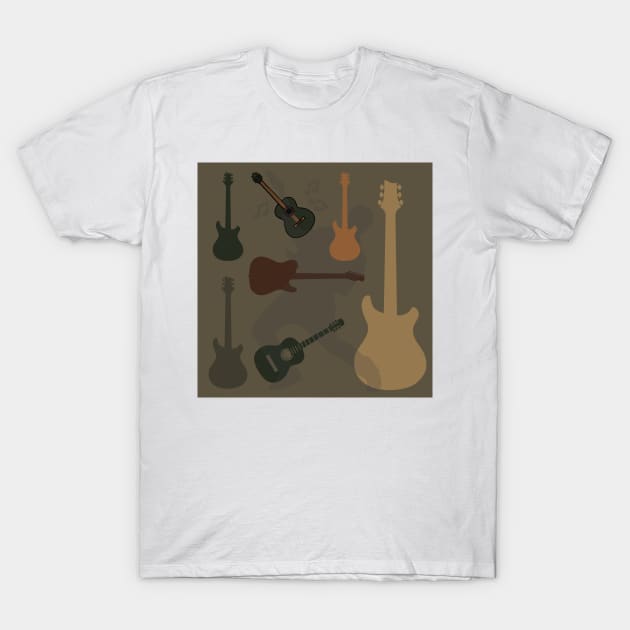 Guitar Camo T-Shirt by Ric1926